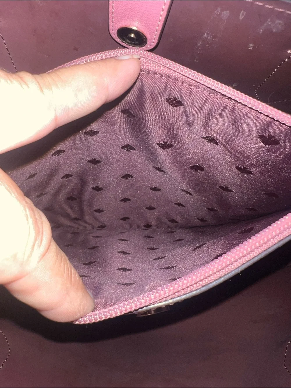 Kate Spade Pink Leather Tote Bag